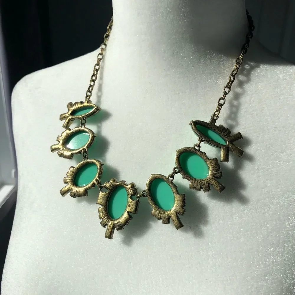 J Crew Turquoise Beaded Jewel Bib Necklace - Picture 4 of 4